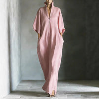 Women's Fashion V-Neck Casual Loose Dress