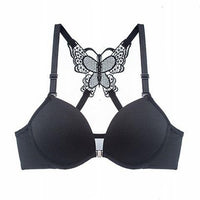 Small chest gathered butterfly front button bra