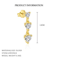 Silver Tassel Zircon Earrings For Women
