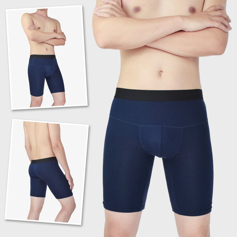 Breathable Anti-roll Hem Boxer Briefs