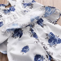 Baby flower top small shorts suit