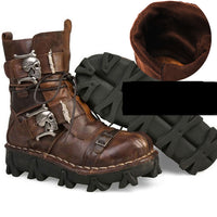 Trendy Men's Large Leather Casual High Top Martin Boots