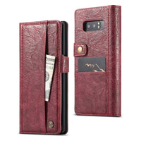 Samsung Note8 crack retro simulation leather flip wallet card Samsung note9 protective cover