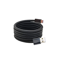 Braided magnetic data cable-U-C port-66W-white-length 1m-1 piece