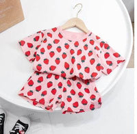 Girls' Home Service Suit Summer Suspender Pajamas Thin Style Western-style Vest Breathing Cotton Air-conditioning Suit