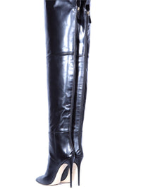 Pointed-toe Back-zip Womens Plus-size Over-the-knee High Heels