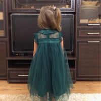 Girls' dresses, children's western style flying sleeves