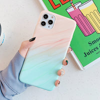 Mobile phone case gradient color marble