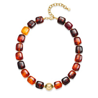 Bohemian-style Multicolor Resin Bead Necklace
