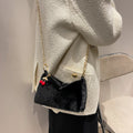 Fashion Small Square Bag With Cherry Pendant