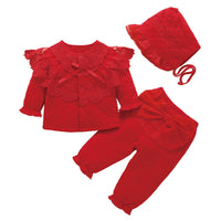 Baby Fall/Winter Girl's Split Three-piece Set Full Moon Toddler