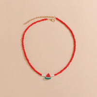 Cute Watermelon Trendy Women's Short Necklace