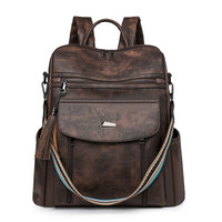 PU Retro Lady's Bags Large Capacity Women's Backpack