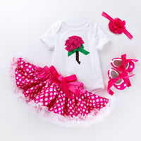 Children's tutu skirt suit high quality cotton short sleeves