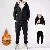 Fleece-lined Extra-thick Trendy Corduroy Lambswool Sportswear Set