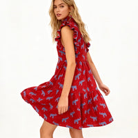 Summer New Loose Casual Resort-Style Short-Sleeve Dress