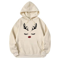 Fleece-lined Long Sleeve Pocket Christmas Sweater