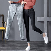 Women's thickened velvet jeans