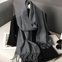 Solid Color Maillard Scarf Cashmere-like Women Warm Shawl