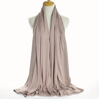 Monochrome mercerized cotton jersey scarf