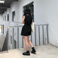 Loose casual jumpsuit women shorts