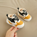 Toddler Shoes High Help Soft Soles Warm Cotton Shoes And Suede Leather Shoes For Infants Slip