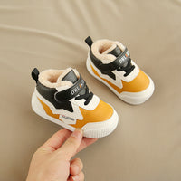 Toddler Shoes High Help Soft Soles Warm Cotton Shoes And Suede Leather Shoes For Infants Slip