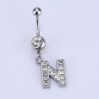 English alphabet hypoallergenic body piercing navel nail