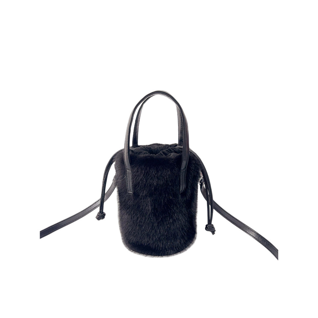 Mink-like Bucket Vintage Plush Hand Bag