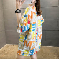 Loose Size Women's Half Sleeve Top Short Sleeve T-shirt