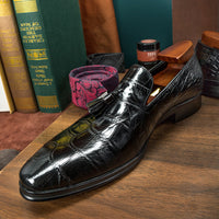 Blue British Business Casual Shoes Leather
