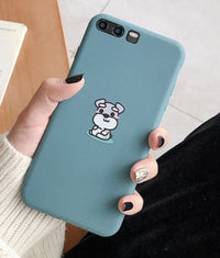Cartoon Schnauzer dog suitable for Huawei Glory thickened soft shell