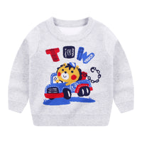 Cartoon cute car car warm sweater