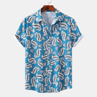 Cross-border Wind Beach Digital Printing Men's Short Sleeve Shirt