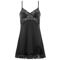 Lace deep V backless nightdress