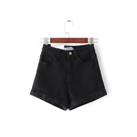 High-Waisted Denim Shorts Women's Loose Crimping Large Size Thin A Word Wide Legs
