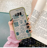 English label frosted phone case