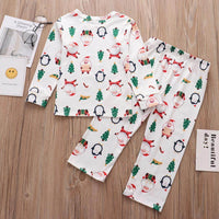 New Christmas European And American Style Santa Claus Print Parent-child Suit