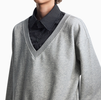 Autumn Stitching Plaid Shirt Collar Sweater Men's Fake Two Pieces
