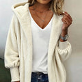 Hooded Loose Women's Plush Casual Jacket