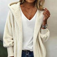 Hooded Loose Women's Plush Casual Jacket
