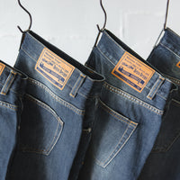 Tooling Retro Tattered Jeans Washed Cropped Pants