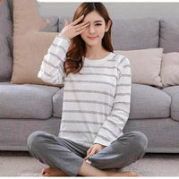 Long sleeve pajamas for women in autumn and winter can be