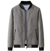 Mock Neck Zipper Casual Men's Warm Jacket
