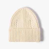 Women's Solid Color Warm Hemp Pattern Knitted Wool Hat