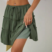 Adjustable Short Skirt With A No-bulge Inner Lining