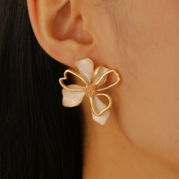 Retro Sweet Double-layer Flower Petal Unique Earrings