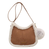 Lamb Fleece Personalized Frosted Small Round Bag