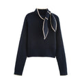 Ladies Bow Decorative Vest Pullover Sweaters