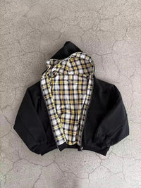Stitching Double-sided Wear Special-interest Design Hooded Sweater